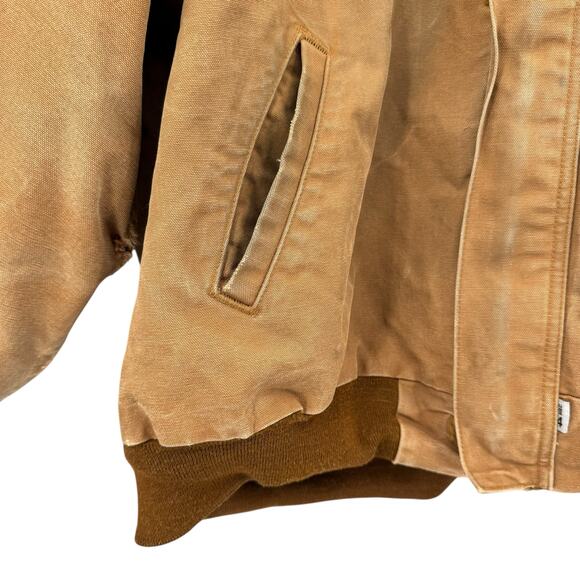 Carhartt FRJ195 Flame Resistant Quilt Lined Heavyweight Duck Bomber Jacket - Picture 4 of 15